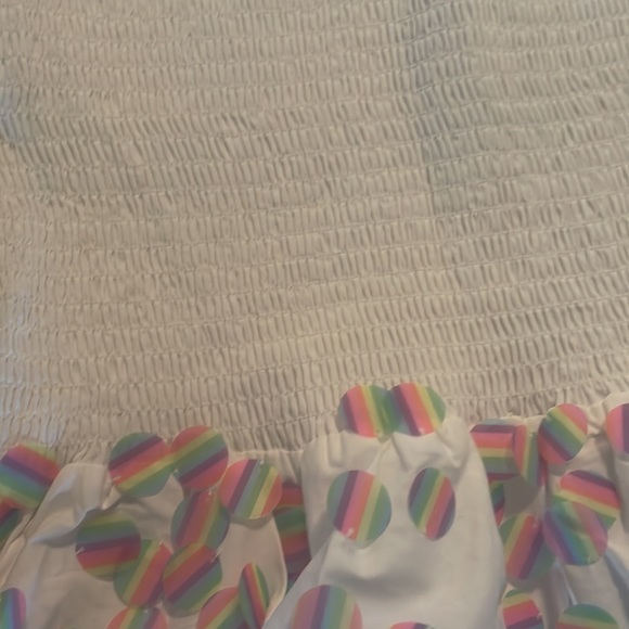 NWOT smocked, white queen of sparkle skirt - Picture 2 of 4